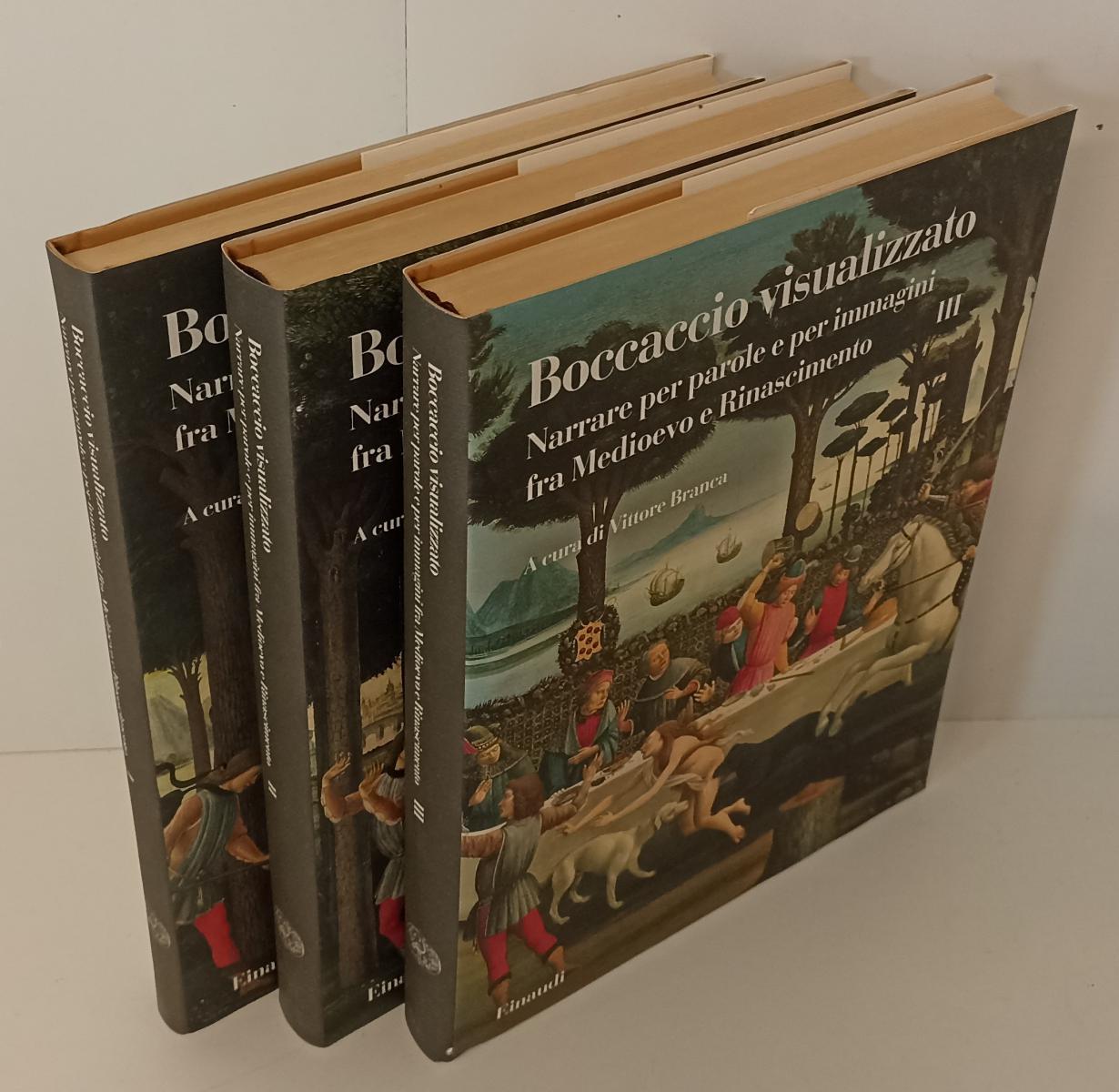 LT- BOCCACCIO VISUALIZZATO COFANETTO 3 VOLUMI - BRANCA- EINAUDI--- 1999- CS- XFS