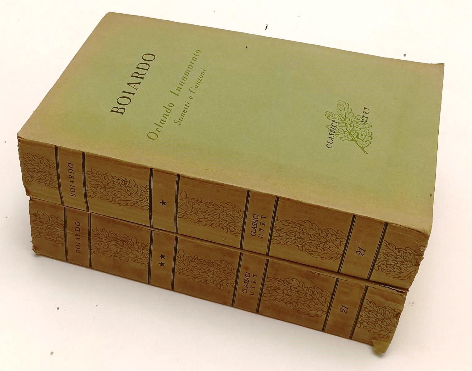 LN- ORLANDO INNAMORATO SONETTI E CANZONI 2 VOLUMI- BOIARDO- UTET- 1951- B-YFS422