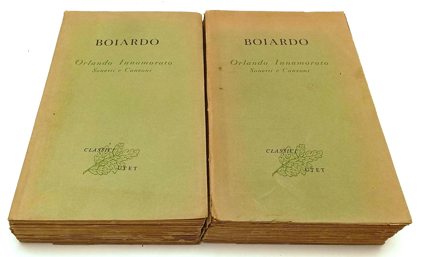 LN- ORLANDO INNAMORATO SONETTI E CANZONI 2 VOLUMI- BOIARDO- UTET- 1951- B-YFS422
