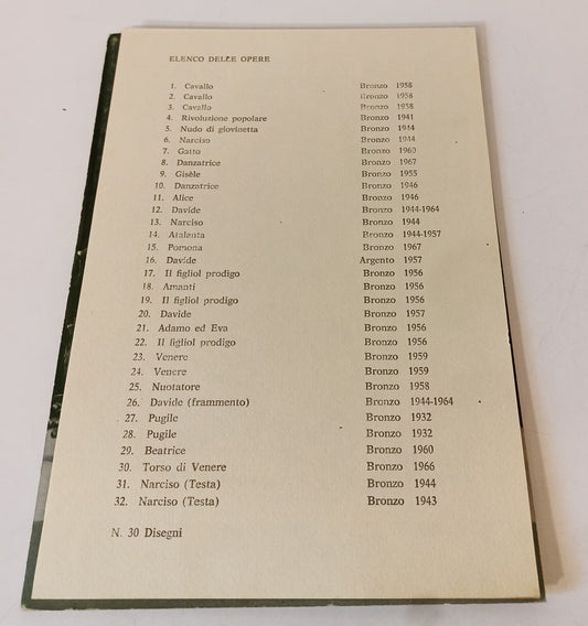 LT- MOSTRA PERSONALE BRONZETTI E DISEGNI DI FRANCESCO DA MESSINA - XFS165