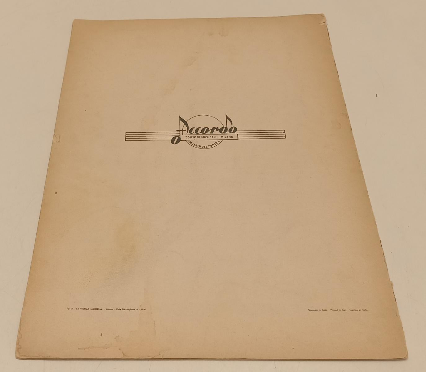 LZ- CACCIA GROSSA MARCO ANGIOLINI - MARIO CONSIGLIO- ACCORDO--- 1956- S- RVSa522