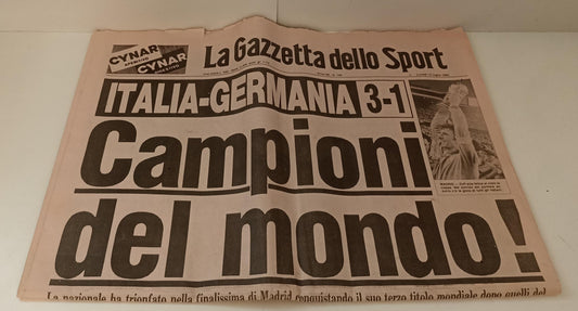 LC- GAZZETTA DELLO SPORT 1982 ITALIA-GERMANIA 3-1 CAMPIONI DEL MONDO - RVSa119