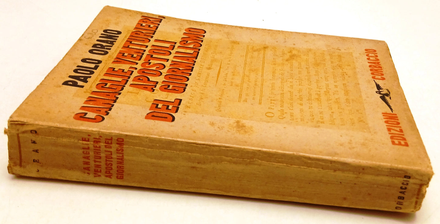 LN- CANAGLIE VENTURIERI APOSTOLI GIORNALISMO - ORANO- CORBACCIO- 1931- B- ZFS62