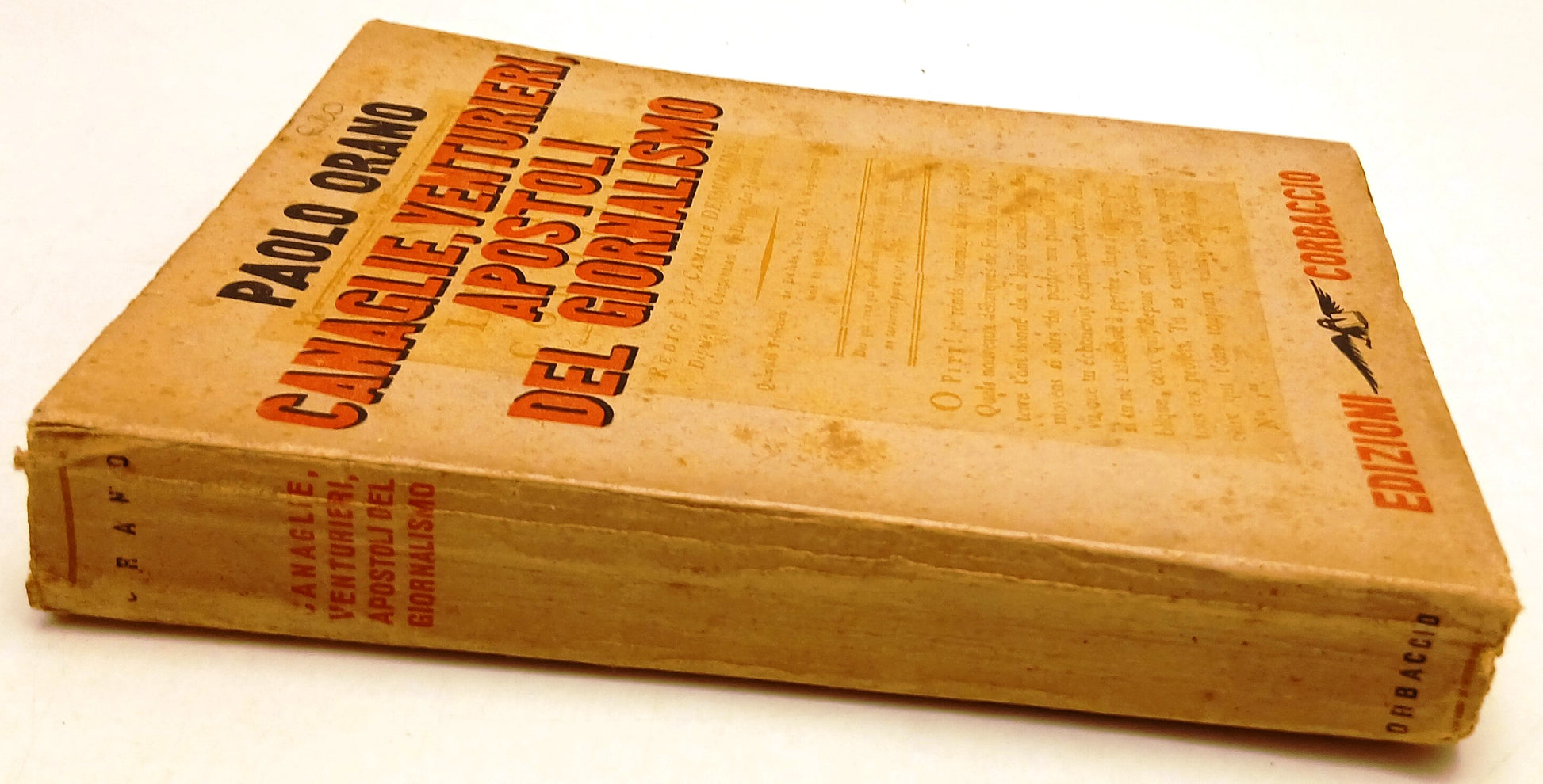 LN- CANAGLIE VENTURIERI APOSTOLI GIORNALISMO - ORANO- CORBACCIO- 1931- B- ZFS62