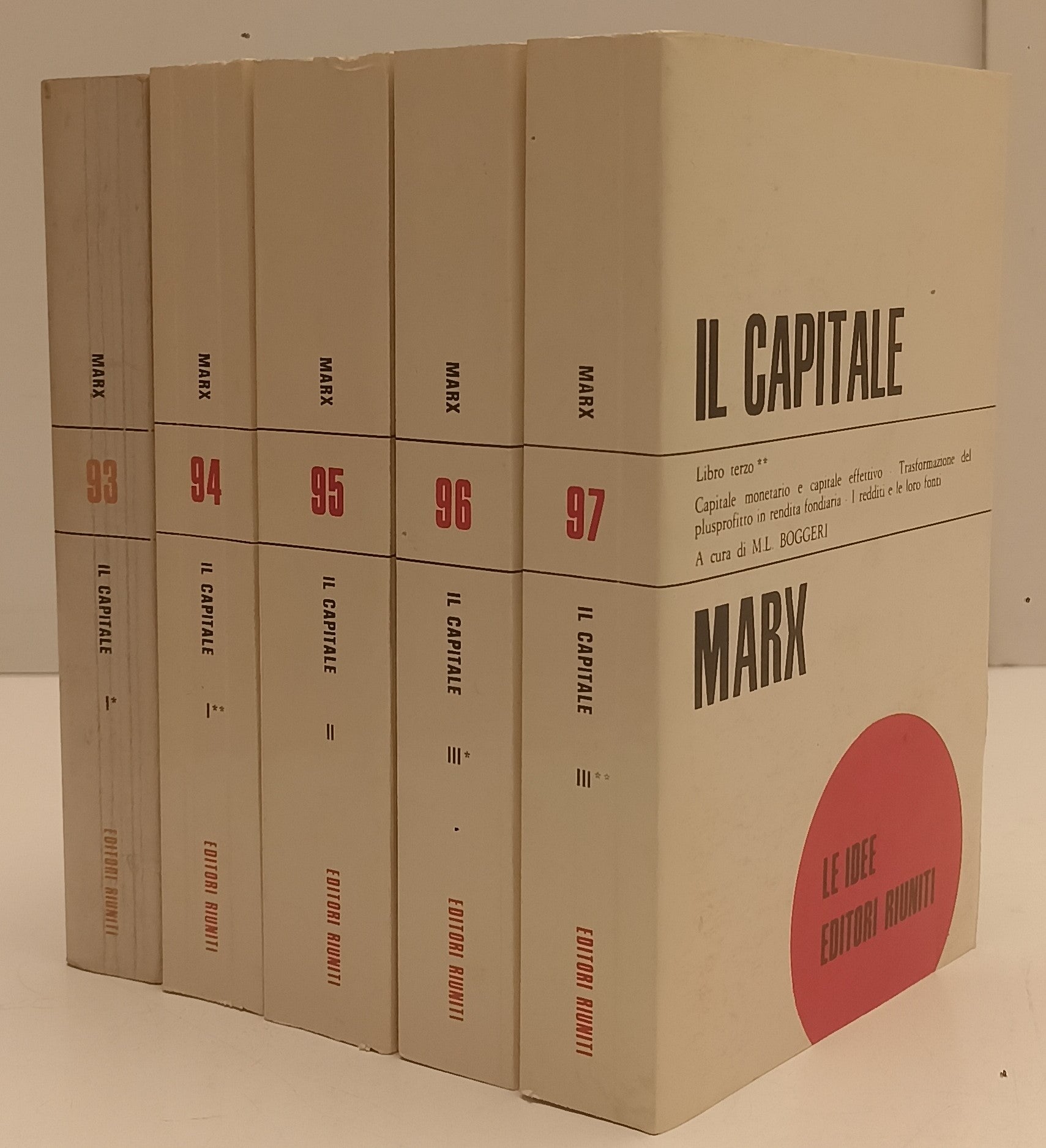 LS- IL CAPITALE 5 VOLUMI COMPLETO - CARL MARX - EDITORI RIUNITI- LE IDEE- B- XFS