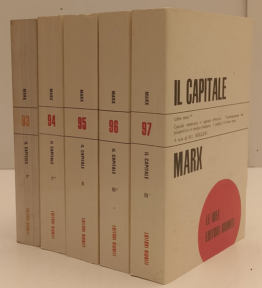 LS- IL CAPITALE 5 VOLUMI COMPLETO - CARL MARX - EDITORI RIUNITI- LE IDEE- B- XFS