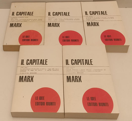 LS- IL CAPITALE 5 VOLUMI COMPLETO - CARL MARX - EDITORI RIUNITI- LE IDEE- B- XFS