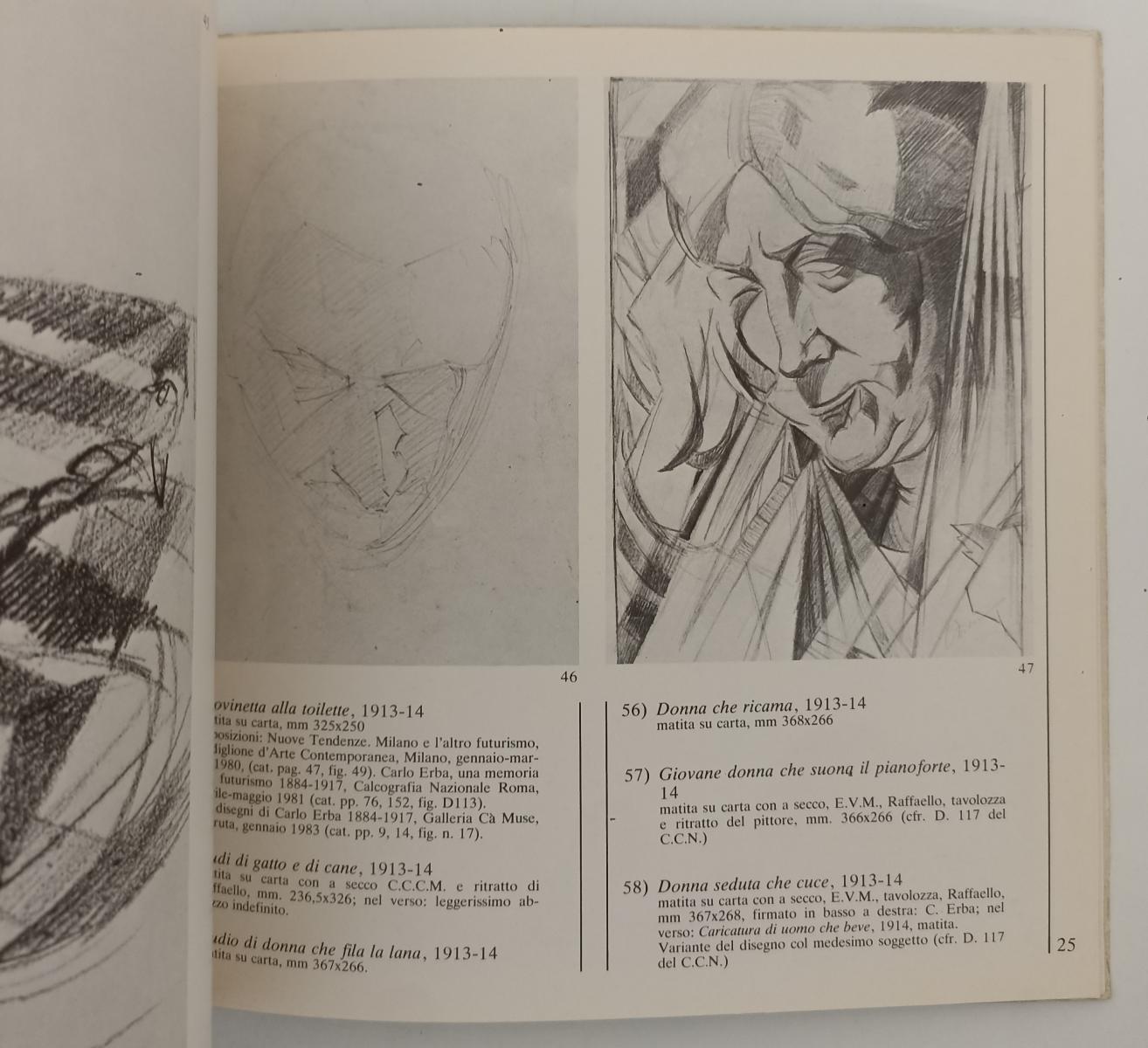 LT- CARLO ERBA 100 DISEGNI CATALOGO OPERE -- GALLERIA GIULIA --- 1983- B- XFS160