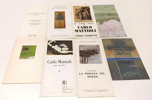 LT- LOTTO 14 DEPLIANT/CARTOLINE MOSTRE PITTURA CARLO MATTIOLI - RVSa324