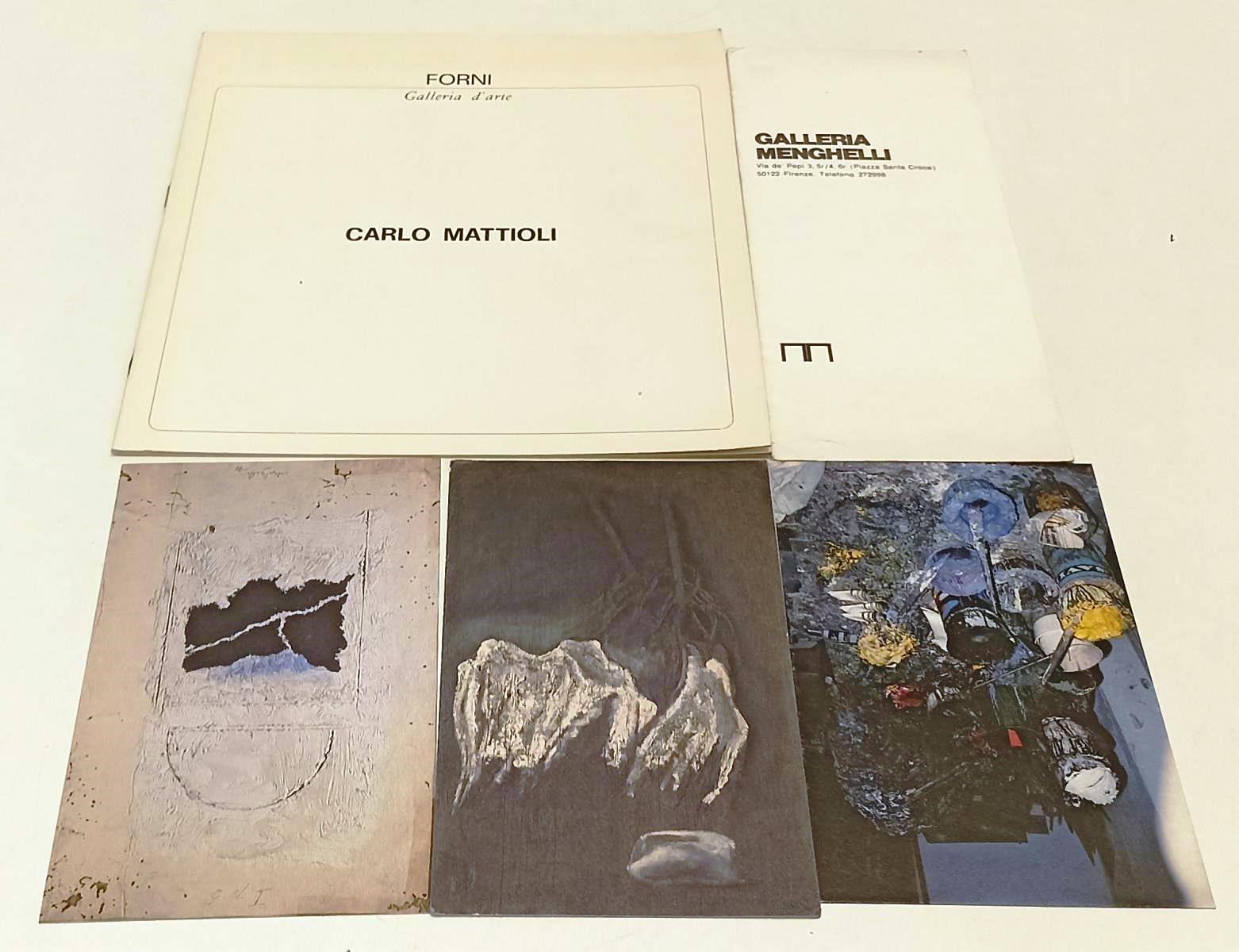 LT- LOTTO 14 DEPLIANT/CARTOLINE MOSTRE PITTURA CARLO MATTIOLI - RVSa324