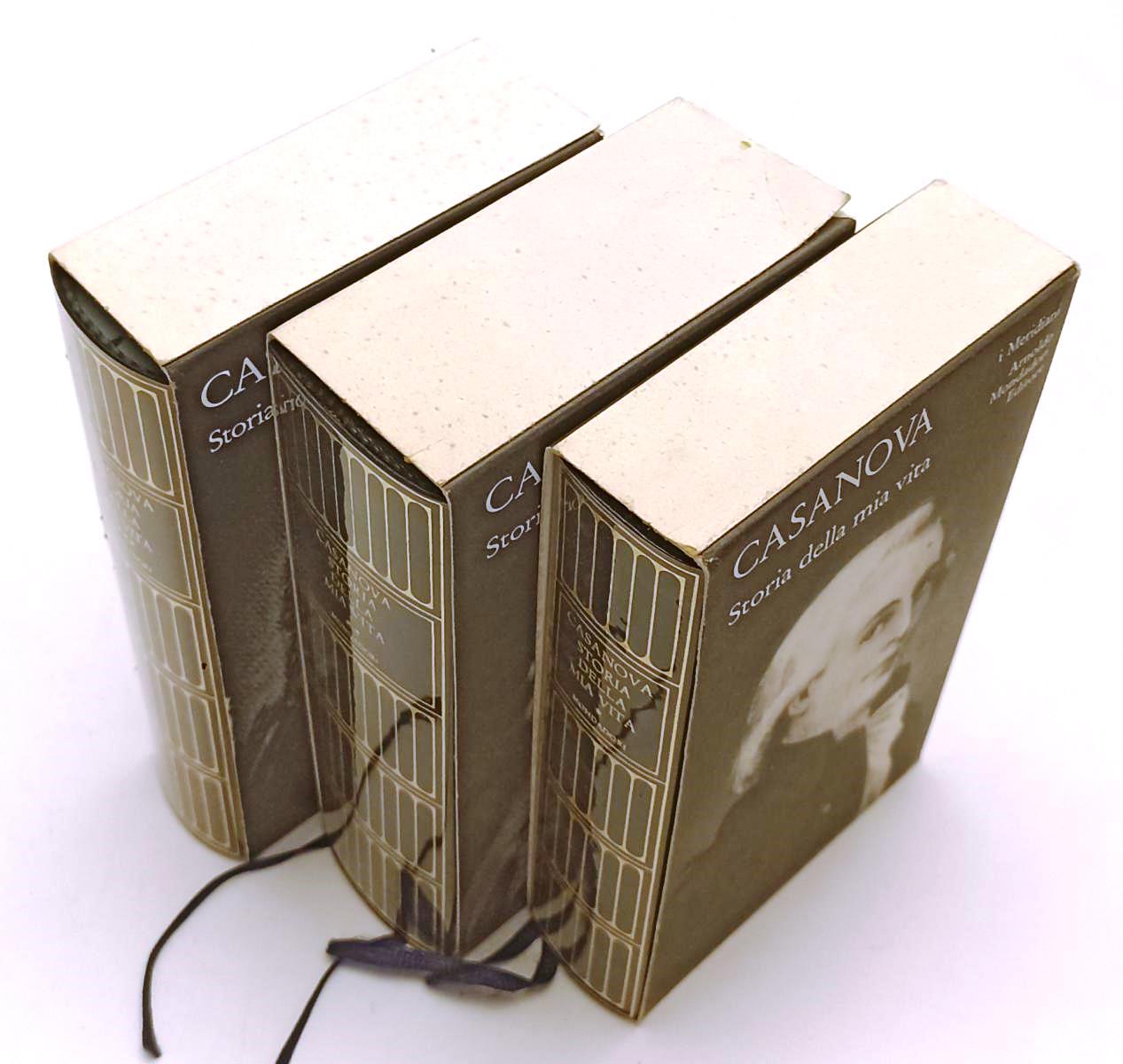LN- STORIA DELLA MIA VITA 3 VOLUMI - CASANOVA- MONDADORI- I MERIDIANI--- CS- XFS
