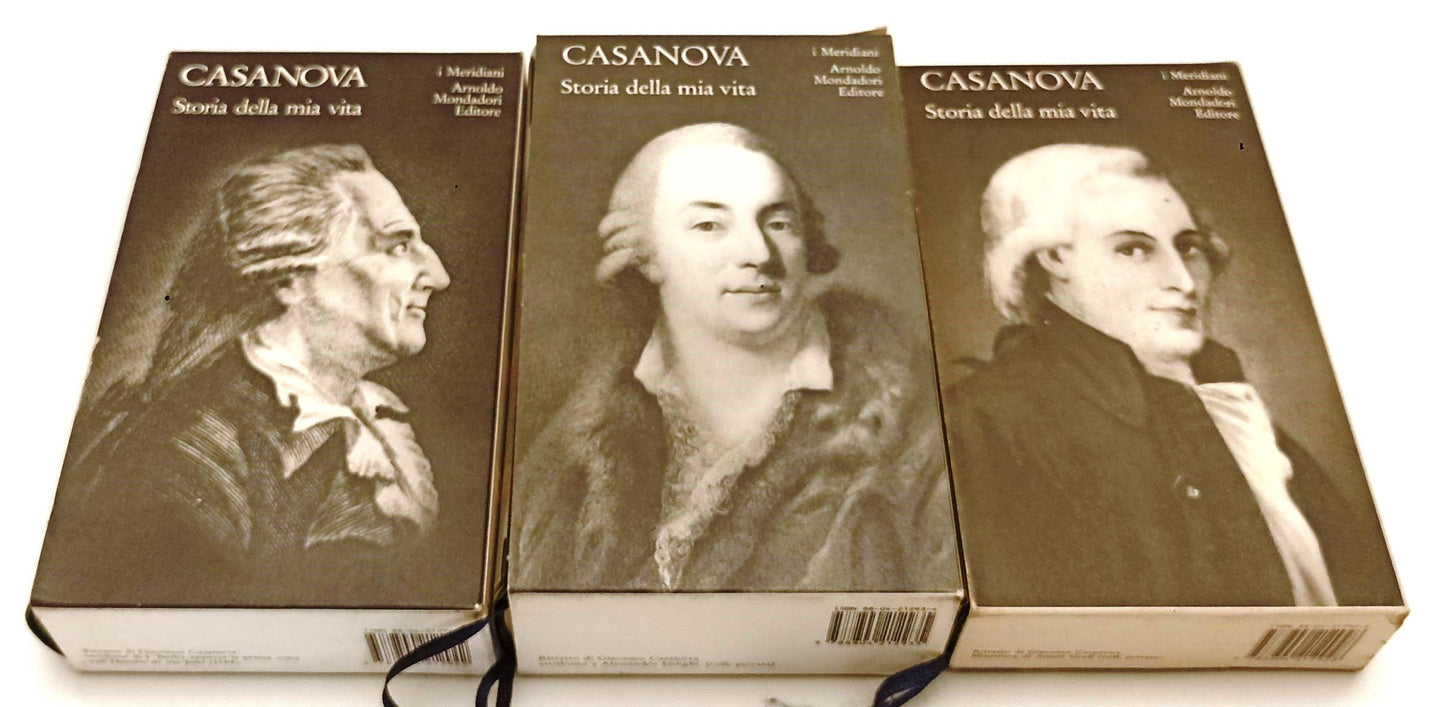 LN- STORIA DELLA MIA VITA 3 VOLUMI - CASANOVA- MONDADORI- I MERIDIANI--- CS- XFS