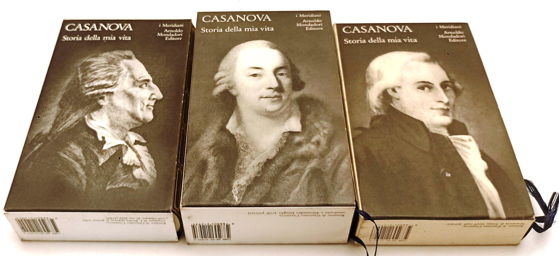 LN- STORIA DELLA MIA VITA 3 VOLUMI - CASANOVA- MONDADORI- I MERIDIANI--- CS- XFS