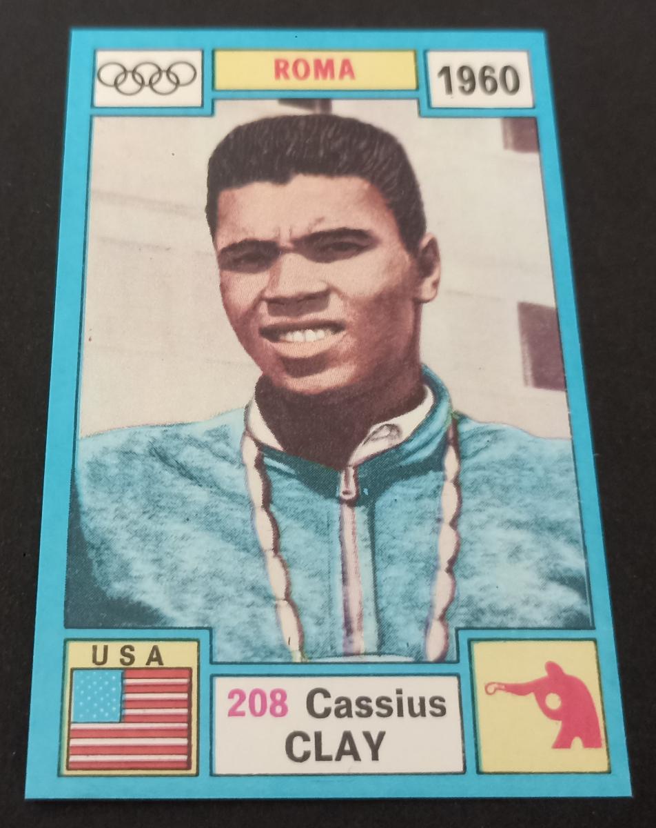 BOXING CARD - PANINI - OLYMPIA 1972 - CASSIUS CLAY MOHAMMED ALI - #208- MINT