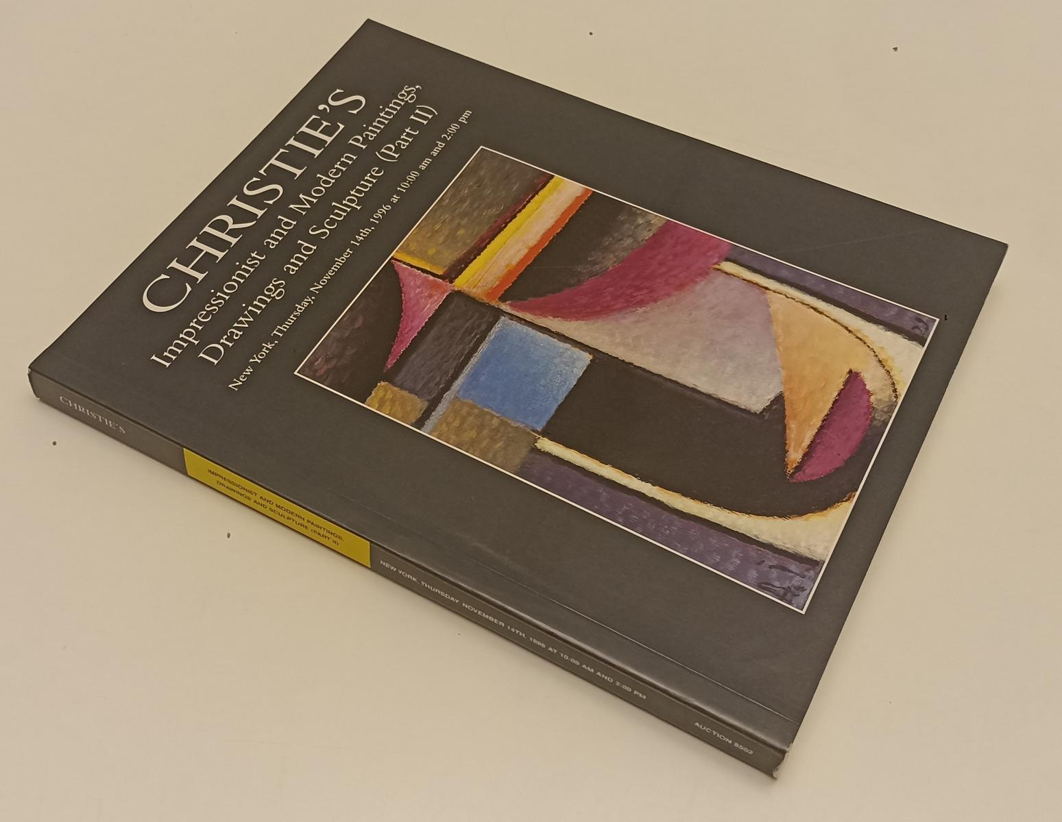 LT- CHRISTIE'S CATALOGO IMPRESSIONIST PAINTINGS DRAWINGS SCUPLTURE 1996 - YFS146