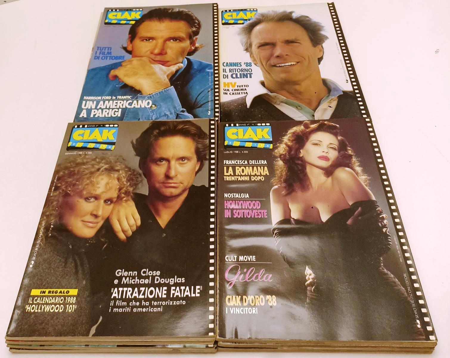 LR- RIVISTA CIAK SI GIRA 1/12 GENNAIO/DICEMBRE COMPLETA CON SCHEDE- 1988 - YFS730