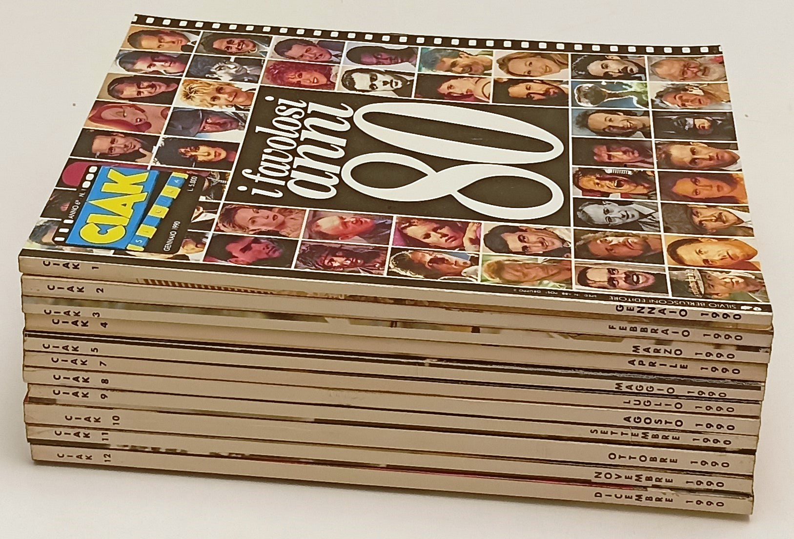 LW- RIVISTA CIAK SI GIRA 1/12 GENNAIO/DICEMBRE + INDICE 1990 Q. COMPLETA- YFS107