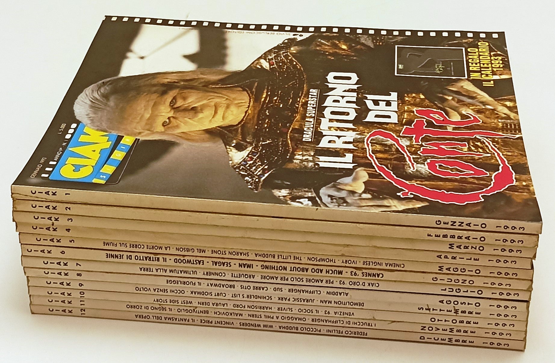 LW- RIVISTA CIAK SI GIRA 1/12 GENNAIO/DICEMBRE + INDICE 1993 COMPLETA - YFS133
