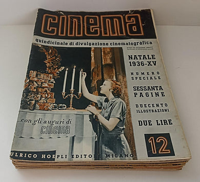 LR- LOTTO RIVISTA CINEMA 16 FASCICOLI 1936/1938 - HOEPLI CINEMA - YFS614