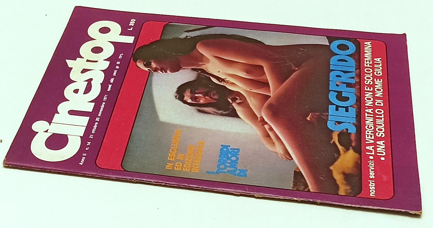 LX- RIVISTA CINESTOP ANNO II N.14 1971 I TORBIDI AMORI DI SIEGFRIDO - RVSa493