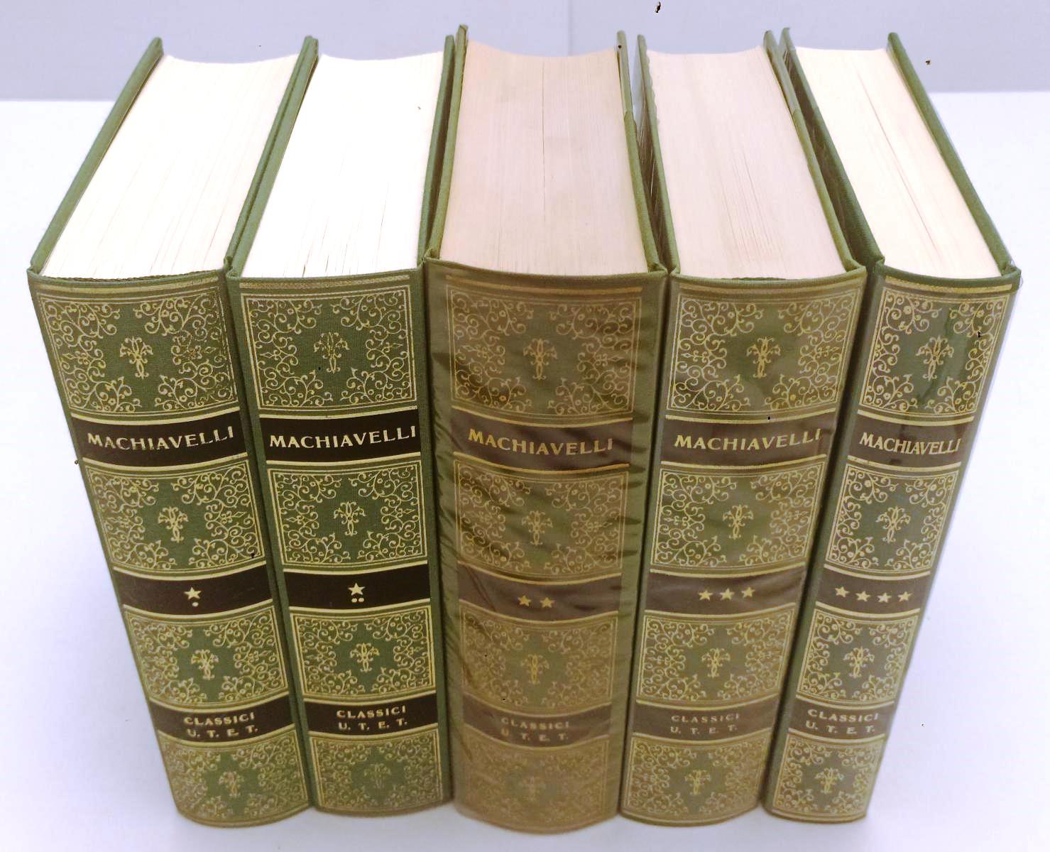 LS- OPERE 5 VOLUMI - NICCOLO' MACHIAVELLI - UTET - CLASSICI ITALIANI - C - XFS