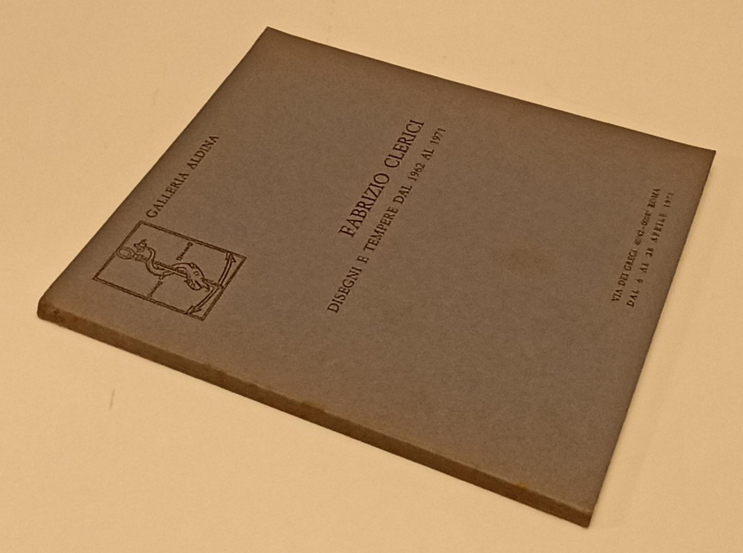 LT- FABRIZIO CLERICI DISEGNI E TEMPERE 1962/1971 - GALLERIA ALDINA - B - XFS183