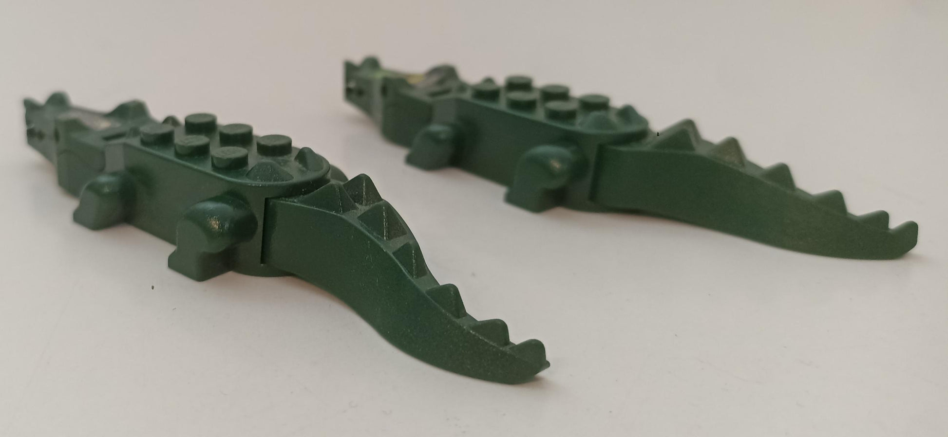 GG- LEGO ORIGINALI - MINIFIGURE COPPIA COCCODRILLI DARK GREEN VERDI  - LGGpp16