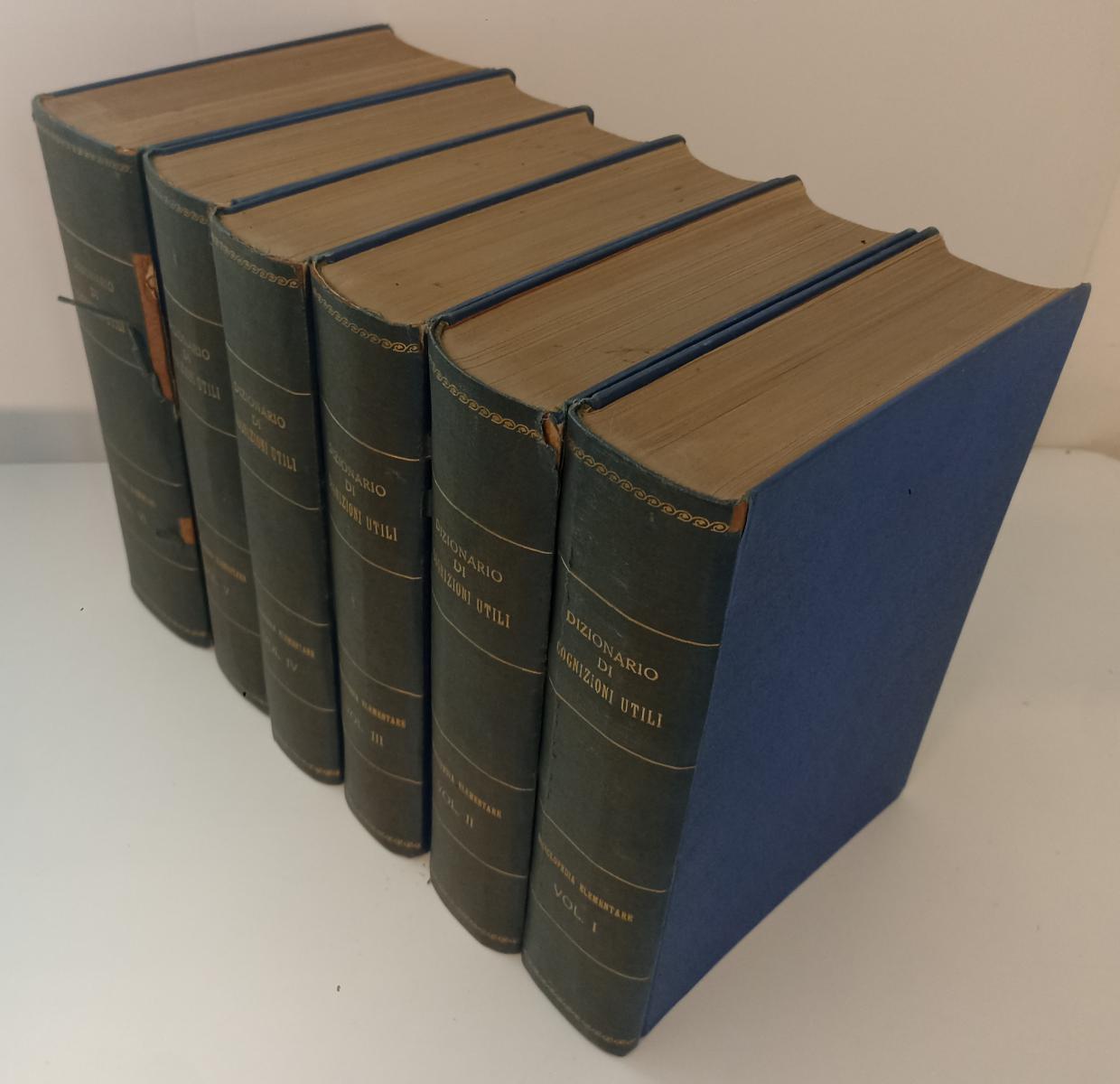 LZ- DIZIONARIO DI COGNIZIONI UTILI 6 VOLUMI - UTET - 1905/1919 - C - BLCG12
