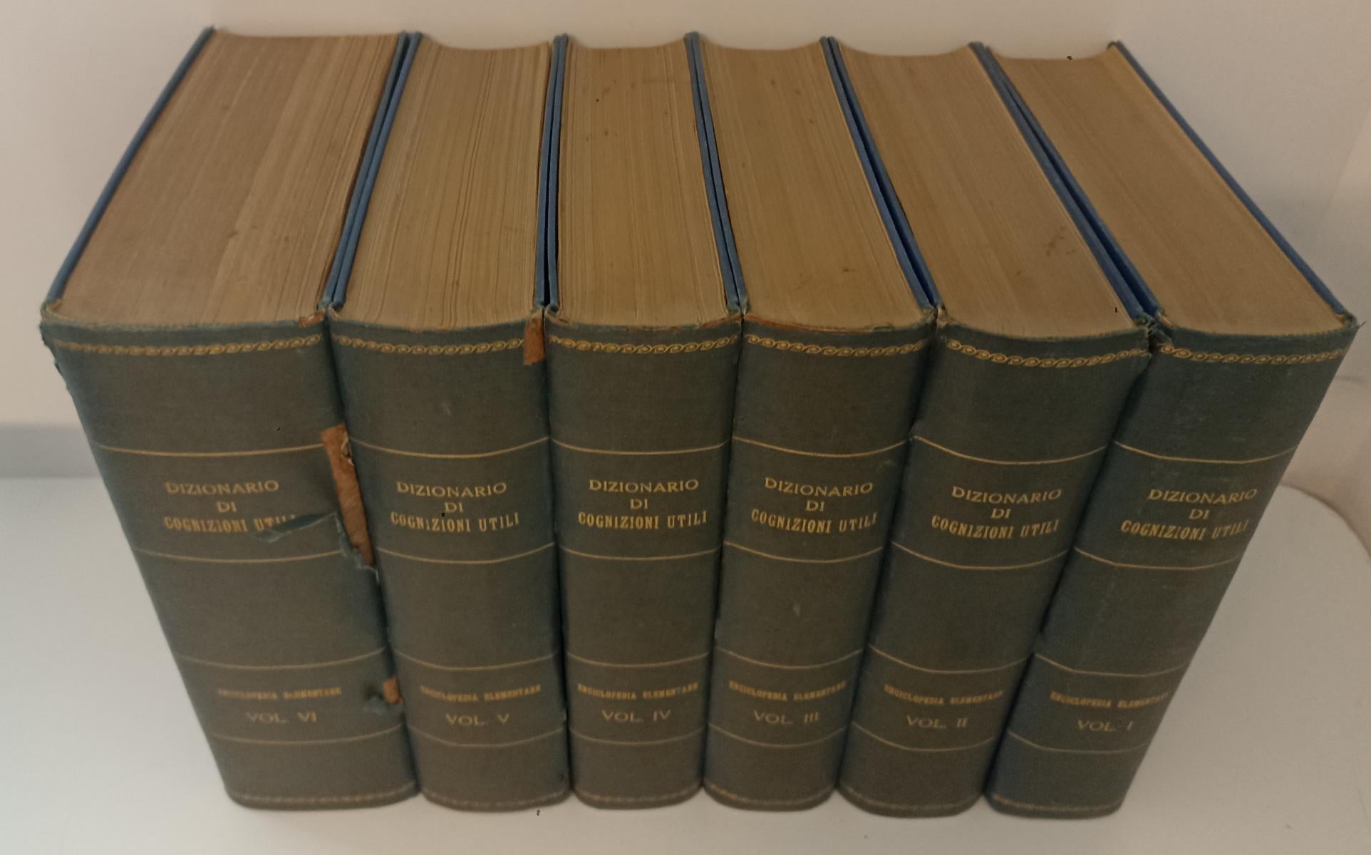 LZ- DIZIONARIO DI COGNIZIONI UTILI 6 VOLUMI - UTET - 1905/1919 - C - BLCG12