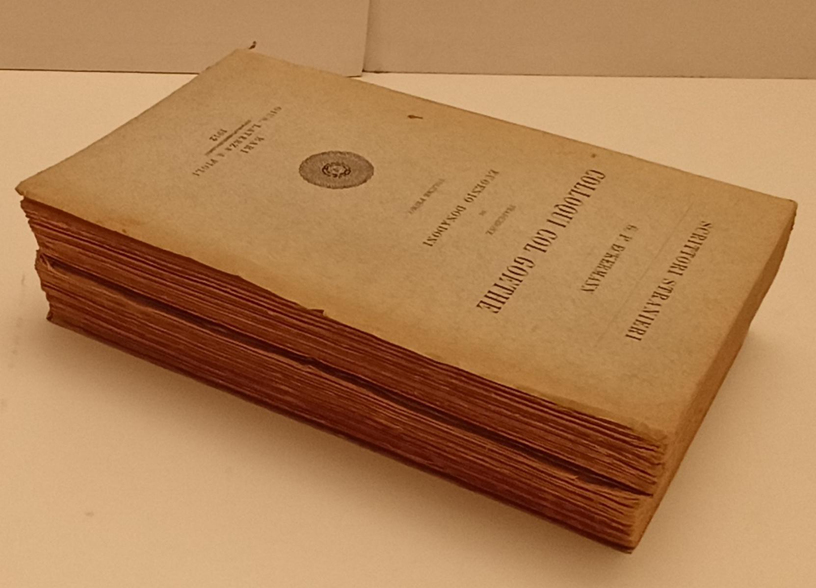 LZ- COLLOQUI CON GOETHE 1/2 - ECKERMANN - LATERZA- SCRITTORI STRANIERI- B- XFS10