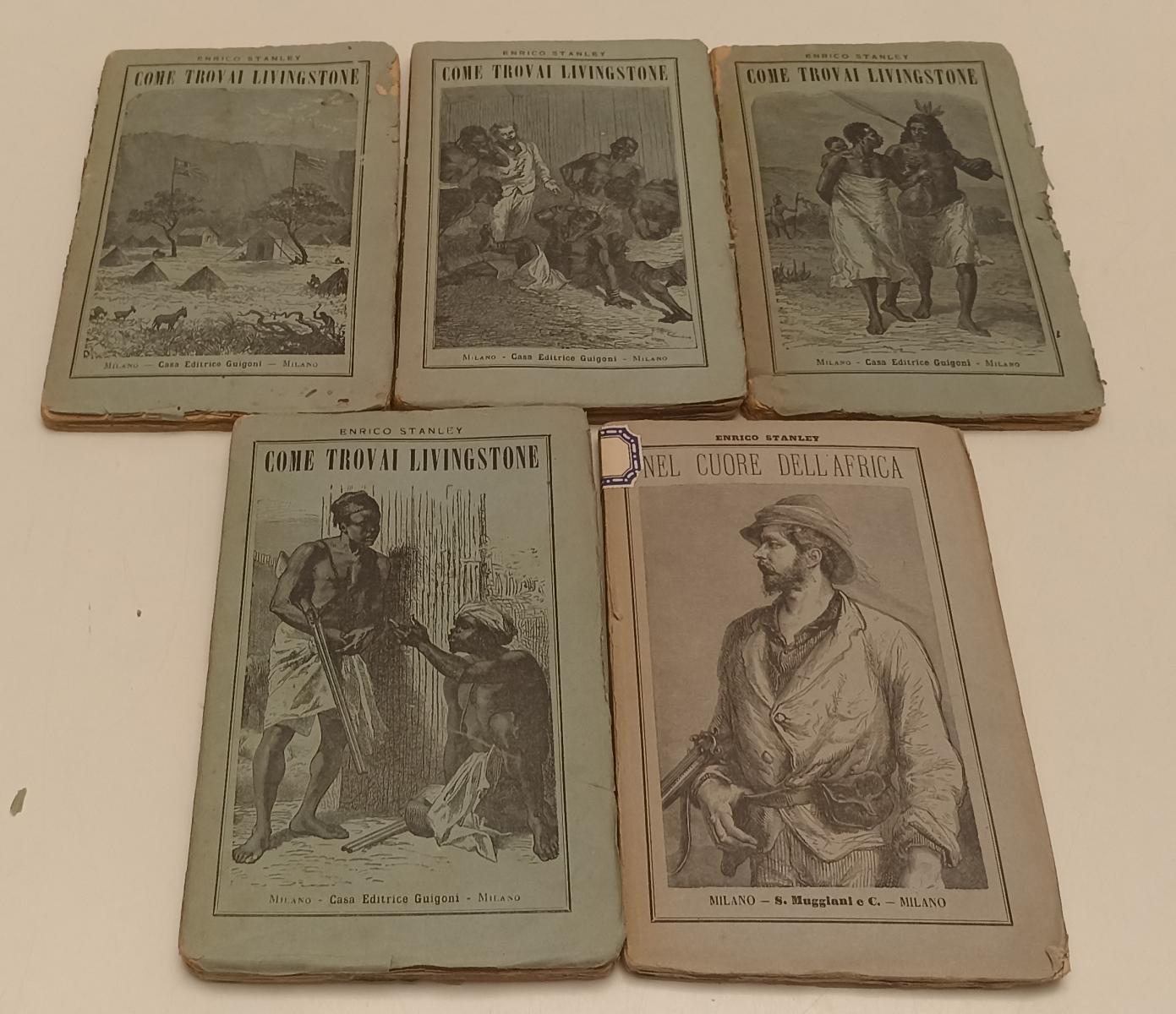 LH- COME TROVAI LIVINGSTONE + NEL CUORE DELL'AFRICA 5 VOLLUMI- STANLEY- B-YFS389