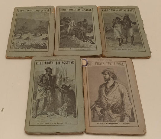 LH- COME TROVAI LIVINGSTONE + NEL CUORE DELL'AFRICA 5 VOLLUMI- STANLEY- B-YFS389