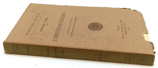 IL COMMENTO DEL BOCCACCIO A DANTE- DOMENICO GUERRI- LATERZA- 1926- B- XFS143