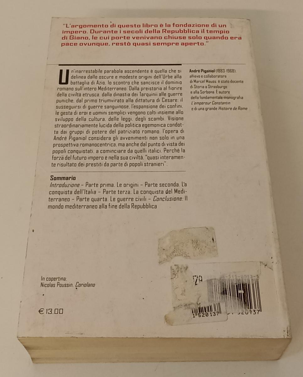 LS- LE CONQUISTE DEI ROMANI - ANDRE' PIGANIOL - NET --- 2002- B- XFS136