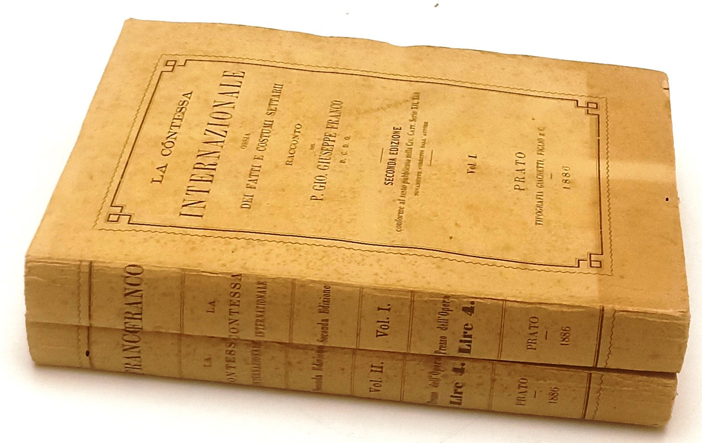 LH- LA CONTESSA INTERNAZIONALE 2 VOLUMI- GIUSEPPE FRANCO- GIACHETTI- 1886- XFS62