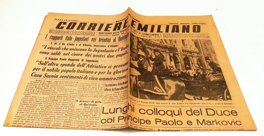 LR- GAZZETTA DI PARMA CORRIERE EMILIANO 1939 XVII PRINCIPE PAOLO DUCE - RVSa343
