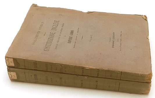 LH- SVOLGIMENTO STORICO DELLA COSTITUZIONE INGLESE 2 VOLUMI- CARDON- 1883- B-XFS