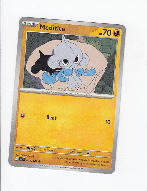 POKEMON CARD CARTA - Meditite 77/142 - ENG - CRD175