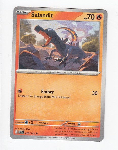 POKEMON CARD CARTA - Salandit 23/142 comune - ENG - CRD178