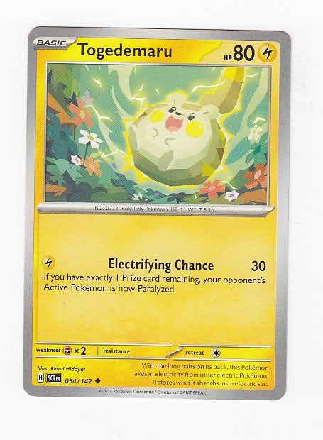 POKEMON CARD CARTA - Togedemaru 54/142 non comune - ENG - CRD180