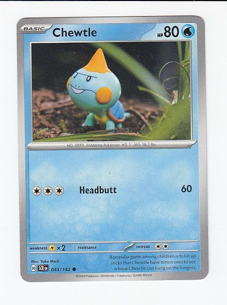 POKEMON CARD CARTA - Chewtle 43/142 comune - ENG - CRD183