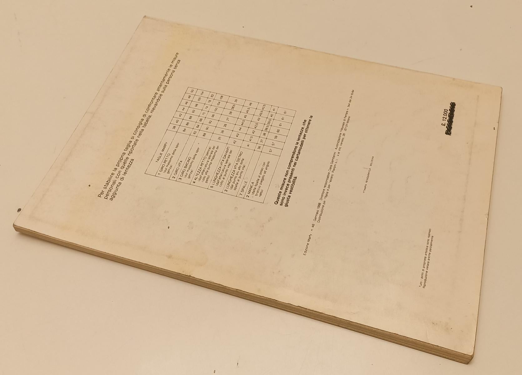 LZ- CREAZIONI MARFY SEMESTRALE 46 FASHION DESIGN PRIMAVERA/ESTATE 1988- B-YFS226