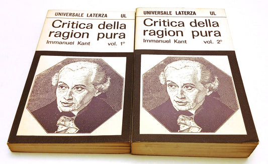 LS- CRITICA DELLA RAGION PURA 1/2- KANT- IMMANUEL LATERZA- UL 36/37- 1966- B-XFS