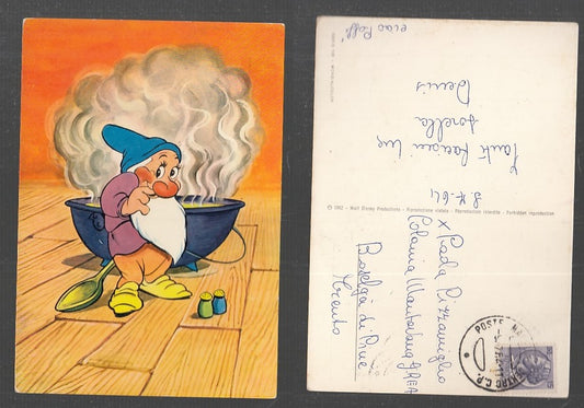 CC- CARTOLINA DISNEY BIANCANEVE E I SETTE NANI MAMMOLO 1964 - CRT1850
