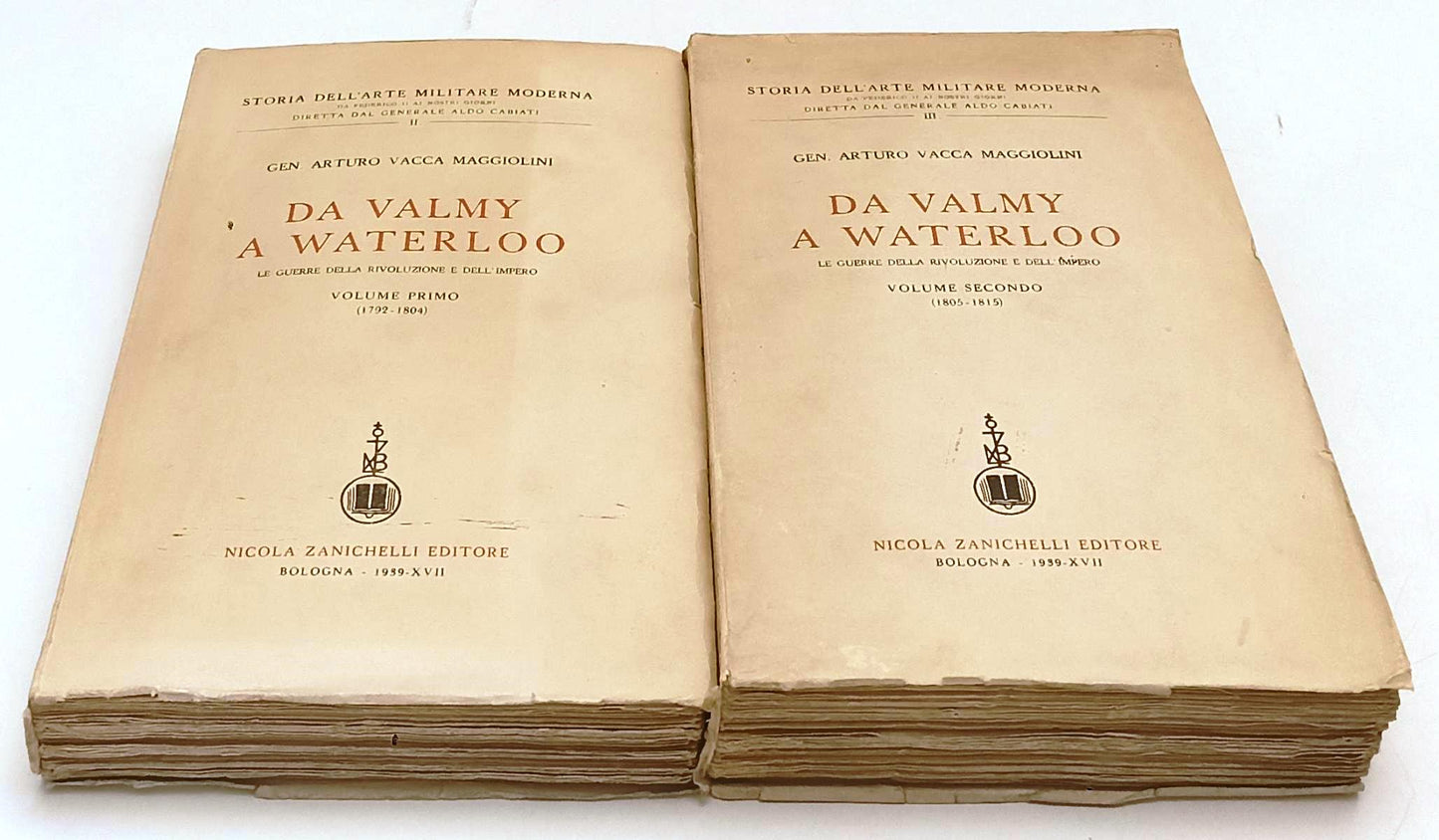 LS- DA VALMY A WATERLOO I/II - VACCA MAGGIOLINI - ZANICHELLI--- 1939- B- ZFS167