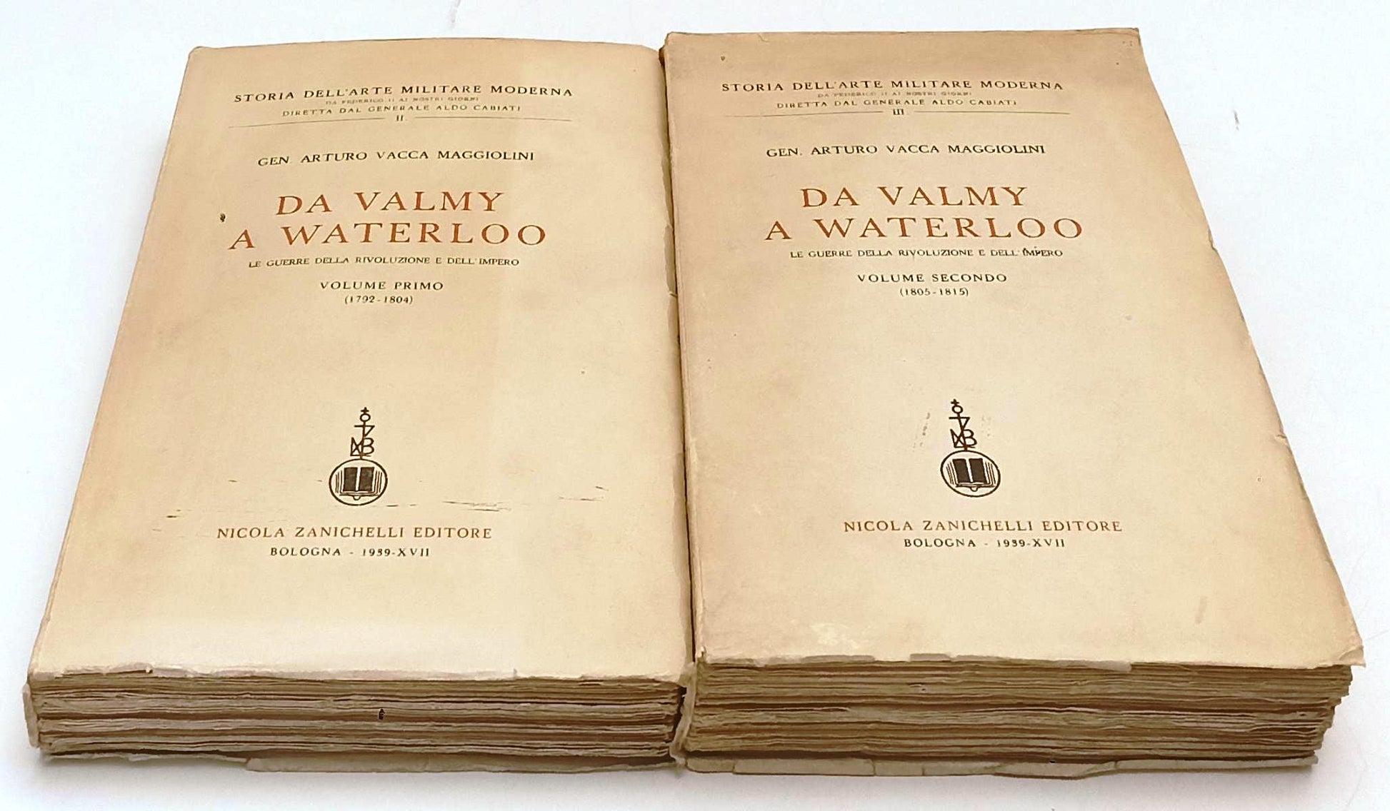 LS- DA VALMY A WATERLOO I/II - VACCA MAGGIOLINI - ZANICHELLI--- 1939- B- ZFS167