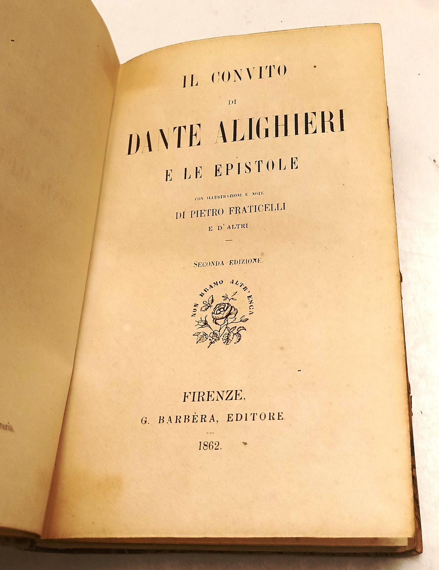 LH- OPERE MINORI DI DANTE ALIGHIERI 3 VOLUMI -- BARBERA--- 1861/1862 - C- ZFS152