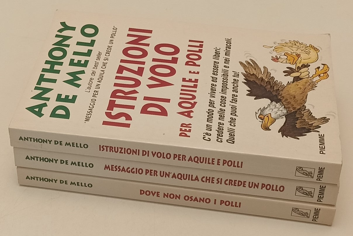 LN- VOLO AQUILE E POLLI MESSAGGIO 3 VOLUMI- ANTHONY DE MELLO - PIEMME- B- YFS561