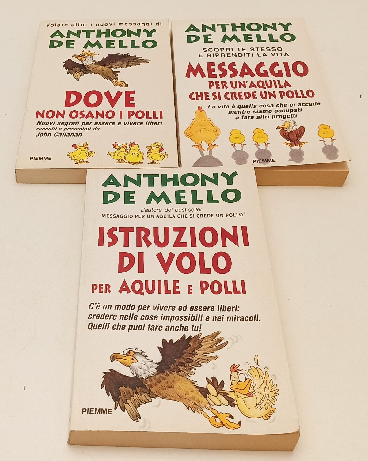 LN- VOLO AQUILE E POLLI MESSAGGIO 3 VOLUMI- ANTHONY DE MELLO - PIEMME- B- YFS561