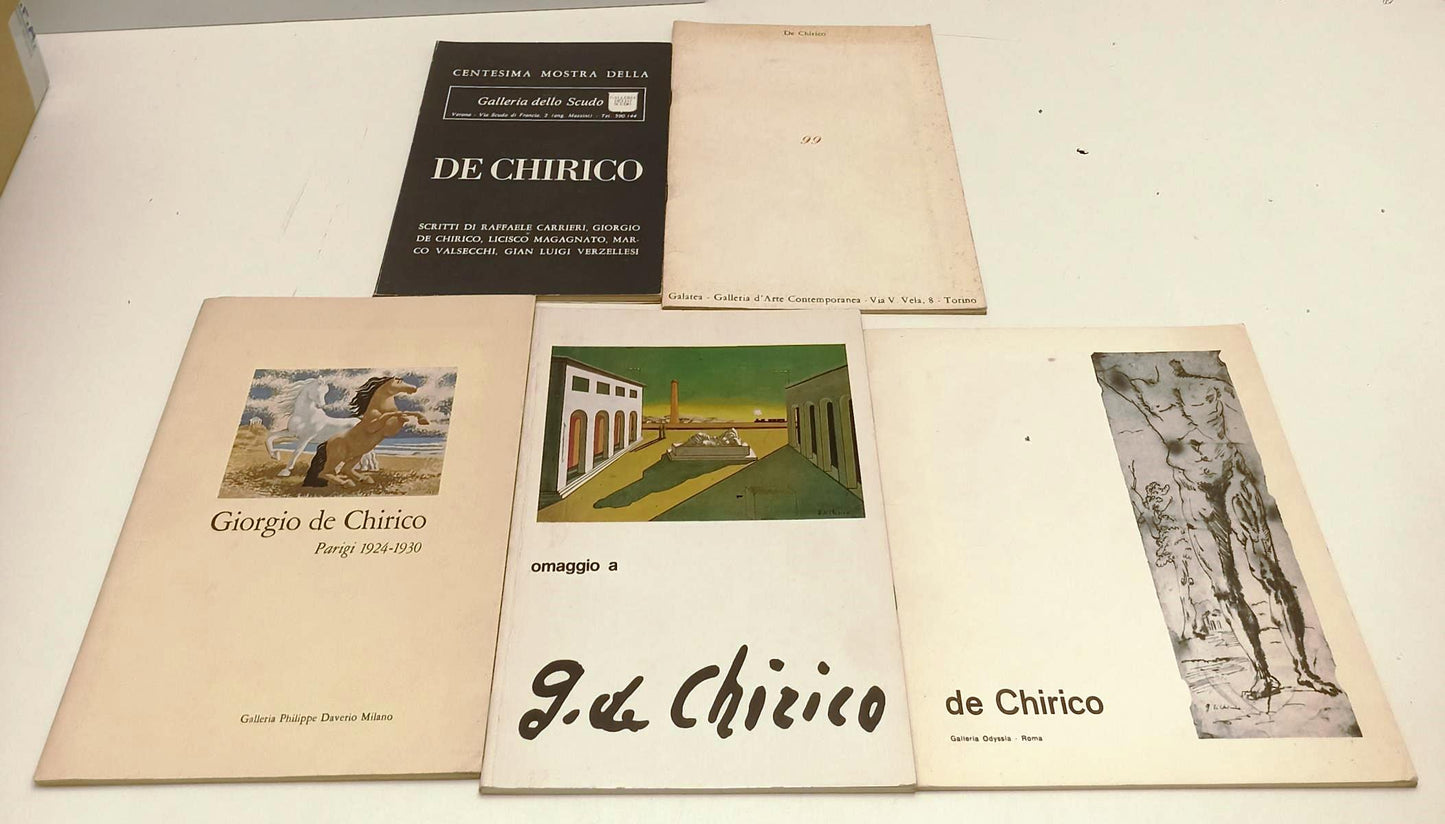 LT- LOTTO 5 CATALOGHI MOSTRE D'ARTE GIORGIO DE CHIRICO - RVSa329